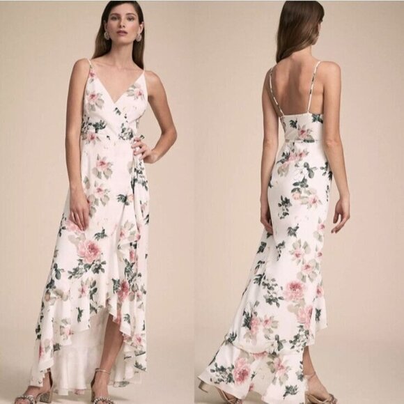 Yumi Kim Crossroads Floral Maxi Dress High Low Hem Women’s Size Small Flawed - Picture 1 of 12